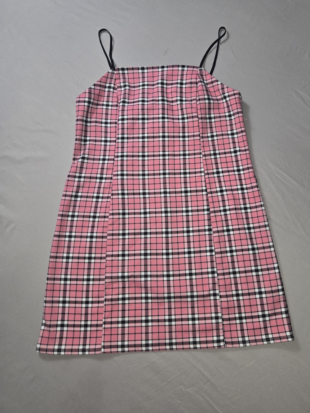 Y2K Urban Outfitters Pink Checked  Spaghetti-Strap Dress